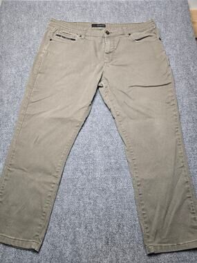 Fried Denim Jeans Mens 38x26 Slim Fit Khaki Beige Stretch 5 Pocket Pants